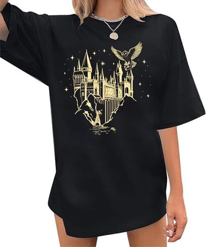 Flourish and Blotts Shirt Oversized Graphic Tshirts for Women Book Tshirt Wizard Costume Clothes in Saudi Arabia