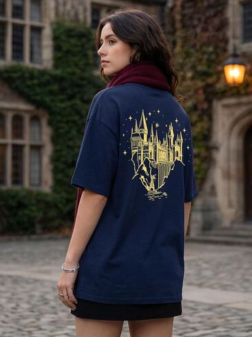Flourish and Blotts Shirt Oversized Graphic Tshirts for Women Book Tshirt Wizard Costume Clothes in Saudi Arabia