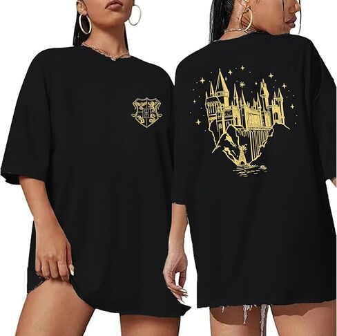 Flourish and Blotts Shirt Oversized Graphic Tshirts for Women Book Tshirt Wizard Costume Clothes in Saudi Arabia