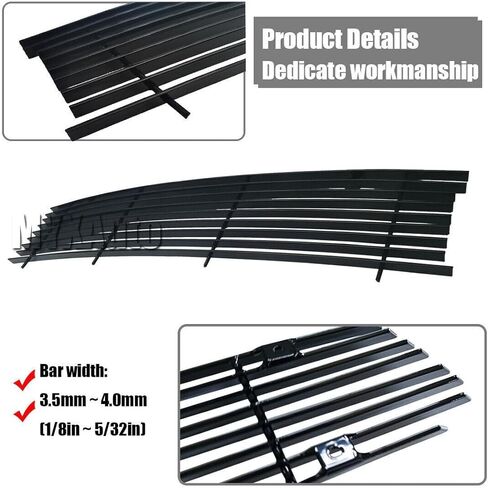 Grill Fits Ford F-250 F-350 F-450 F-550 SD 2011-2016 Super Duty SD Black Aluminum Billet Front Lower Bumper Grille Grille Insert 2012 2013 2014 2015 in Kuwait