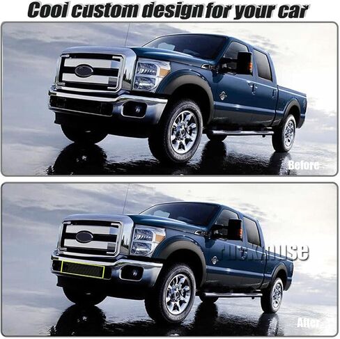 Grill Fits Ford F-250 F-350 F-450 F-550 SD 2011-2016 Super Duty SD Black Aluminum Billet Front Lower Bumper Grille Grille Insert 2012 2013 2014 2015 in Kuwait