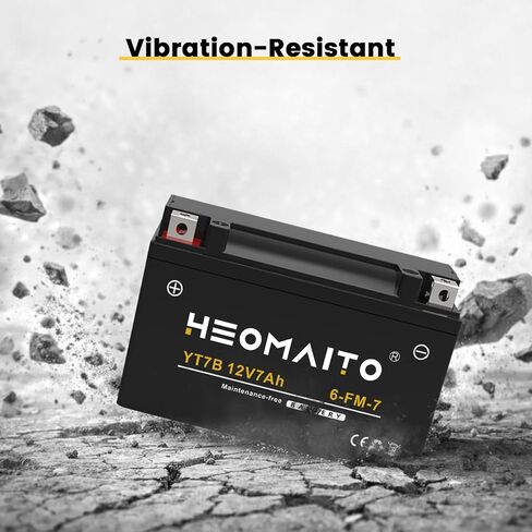 Lead-Acid Battery YT7B-BS, 12V 7Ah, 10HR, 160 CCA, 6MF7B Maintenance-Free Power, for AGM Motorcycle Battery, 3 PACK in Saudi Arabia