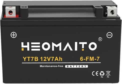 Lead-Acid Battery YT7B-BS, 12V 7Ah, 10HR, 160 CCA, 6MF7B Maintenance-Free Power, for AGM Motorcycle Battery, 3 PACK in Saudi Arabia