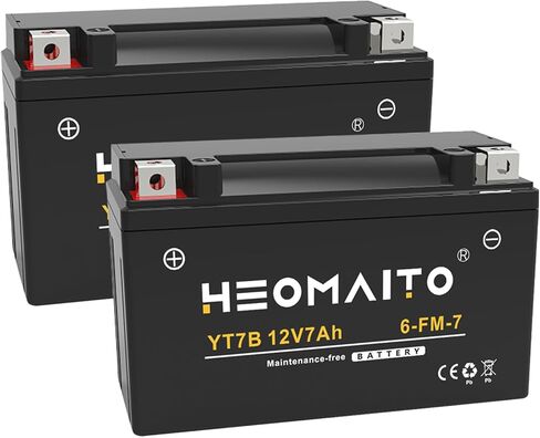 Lead-Acid Battery YT7B-BS, 12V 7Ah, 10HR, 160 CCA, 6MF7B Maintenance-Free Power, for AGM Motorcycle Battery, 3 PACK in Saudi Arabia