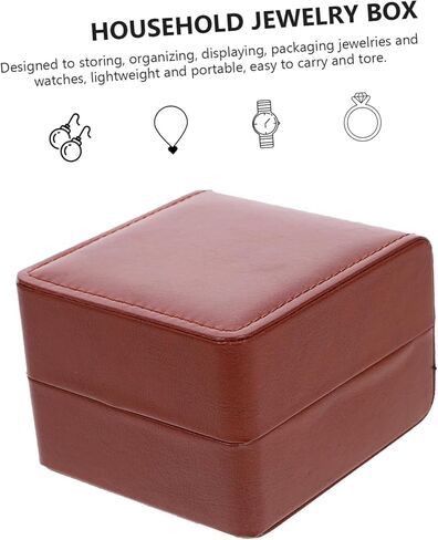 2Pcs Multi-function Jewelry Case PU Watch Storage Box with Soft Pillows Convenient Organizer for Home Travel Use Compact Design in Saudi Arabia