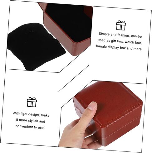 2Pcs Multi-function Jewelry Case PU Watch Storage Box with Soft Pillows Convenient Organizer for Home Travel Use Compact Design in Saudi Arabia