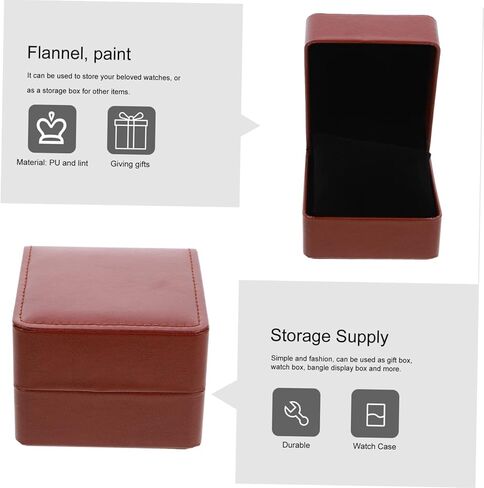 2Pcs Multi-function Jewelry Case PU Watch Storage Box with Soft Pillows Convenient Organizer for Home Travel Use Compact Design in Saudi Arabia