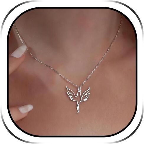 Phoenix Necklace for Women Phoenix Wings Necklace Gold Bird Pendant Elegant Jewelry Graduation Back to School Birthday Gifts for Her in Saudi Arabia