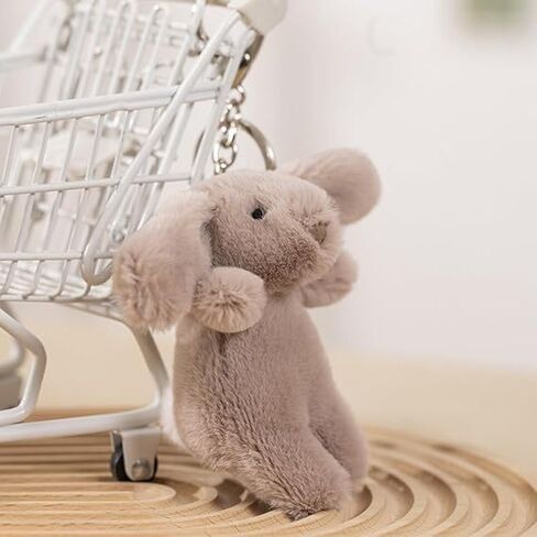 Cute Bunny Plush Keychain for Backpack 3.5" Inch Mini Rabbit Keychain Purse Charm Pendant Gift for Women in Saudi Arabia