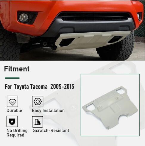 لوحة انزلاقية للمحرك الأمامي من الألومنيوم 05-2015 فضية، بديلة لسيارة Toyota Tacoma OEM in Saudi Arabia