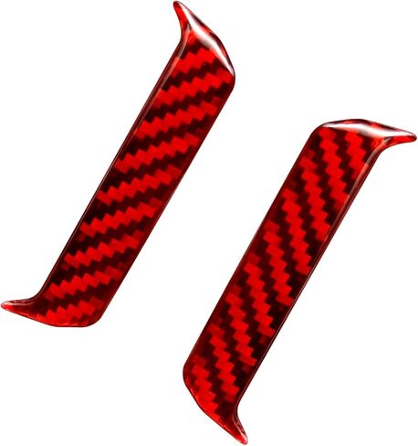 Carbon Fiber Air Conditioner Vent Wind Outlet Frame Panel Cover Trim Compatible with Mazda CX-5 2017 2018 2019 2020 2021 2022 Interior Accessory Red (2Pcs) in Kuwait