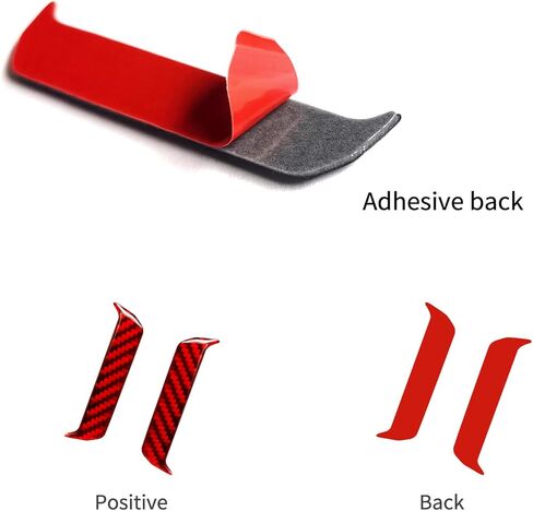 Carbon Fiber Air Conditioner Vent Wind Outlet Frame Panel Cover Trim Compatible with Mazda CX-5 2017 2018 2019 2020 2021 2022 Interior Accessory Red (2Pcs) in Kuwait