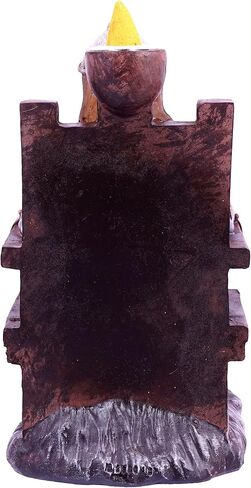 Electric Chair Backflow Incense Burner | 6.5 Inches Tall | Handcrafted Resin Gothic Smoke Fountain | Unique Dark Home Décor & Meditation Accessory in Saudi Arabia