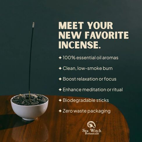 Sea Witch Botanicals Mystic Realms Premium Incense Collection | All-Natural Essential Oil Blends | 3 Boxes of 20 Incense Sticks | Non-Toxic | Ritual and Relaxation in Saudi Arabia
