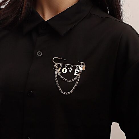 Crystal Love Brooches for Women Dainty Fashion Multicolor Love Rhinestone Brooch Pin Wedding Party Valentines Clothes Accessories Jewelry in Saudi Arabia