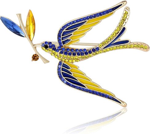 بروش حمامة السلام المألوف للنساء الأوكرانية القمح الأذن بروش فستان بدلة دبوس الملحقات in Kuwait