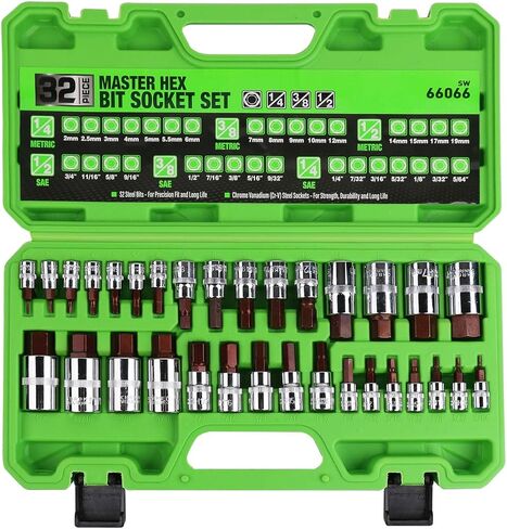 18-piece Impact Socket Extension Set Tools, Swivel Universal Joint, Deep 1/4", 3/8", 1/2" Drive Socket Adapter, Extension Bar, 3 Ratchet Coupler, CR-V Steel Alloy Corrosion-Resistant Mechanic Tools in Saudi Arabia