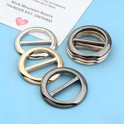 6 PCS Circle Scarf Set, Scarf Ring Clip for Women, Metal Round Circle Shirt Clip Buckle (Black, Gold, Silver) in Saudi Arabia