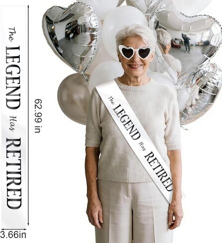 نظارات شمسية من The Legend Has Retired وشاح وقلب للنساء، ديكورات حفلات التقاعد، هدايا التقاعد للنساء، مستلزمات الحفلات in Kuwait