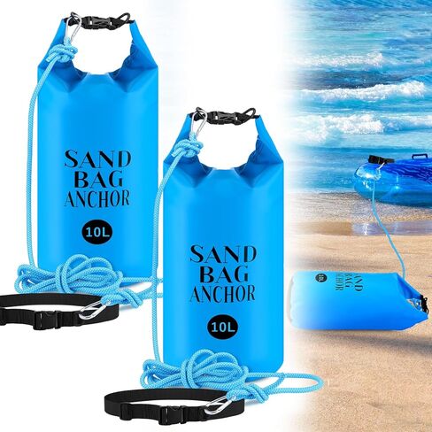ShinyRelief 2 Set Pool Floats Anchors, 20L Waterproof Water Sand Bags Beach Anchors Kit for Beach Floats, Rafts, Pool Toys and Inflatables in Saudi Arabia