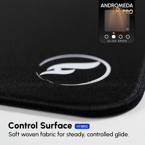 لوحة ماوس ألعاب Odin Andromeda Pro XL - قماش ناعم هجين، حواف مخيطة، قاعدة من البولي يوريثين فائقة الإمساك، 19 × 16.5 بوصة، أسود in Saudi Arabia
