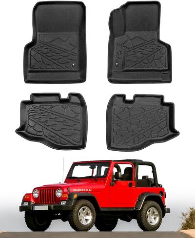 الحصير بطانة البضائع لسيارة جيب رانجلر TJ 1997-2006 جميع الأحوال الجوية حامية الثقيلة TPE للماء المضادة للانزلاق التكنولوجيا الجذع الحصير لسيارة جيب رانجلر TJ 2000 2001 2002 2003 2004 2005 الملحقات in Kuwait
