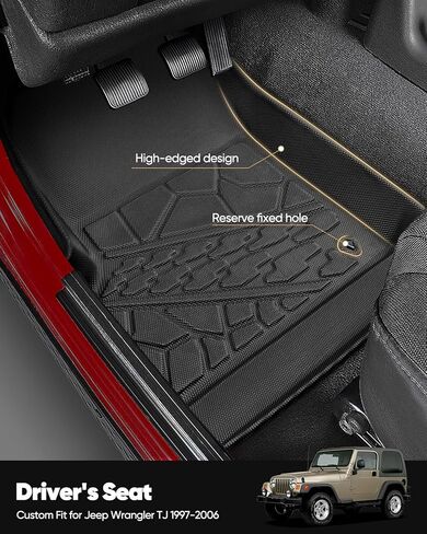 الحصير بطانة البضائع لسيارة جيب رانجلر TJ 1997-2006 جميع الأحوال الجوية حامية الثقيلة TPE للماء المضادة للانزلاق التكنولوجيا الجذع الحصير لسيارة جيب رانجلر TJ 2000 2001 2002 2003 2004 2005 الملحقات in Kuwait