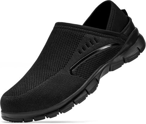 LARNMERN Steel Toe Shoes Men Women Slip On Safety Slippers Work Sneakers Lightweight Comfortable Walking Loafers in Kuwait