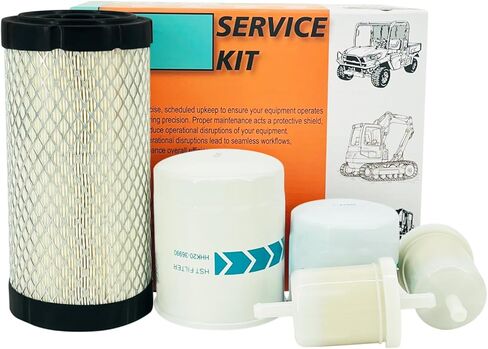 طقم صيانة الفلتر K1211-82320 HH150-32430 12581-43012 HHK20-36990 الهواء/الزيت/الوقود/Hyd مناسب لجرار K-bota BX22 BX23 BX25 BX1800 BX2660 BX2670 BX2350 BX2370 in Kuwait