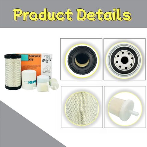 طقم صيانة الفلتر K1211-82320 HH150-32430 12581-43012 HHK20-36990 الهواء/الزيت/الوقود/Hyd مناسب لجرار K-bota BX22 BX23 BX25 BX1800 BX2660 BX2670 BX2350 BX2370 in Kuwait