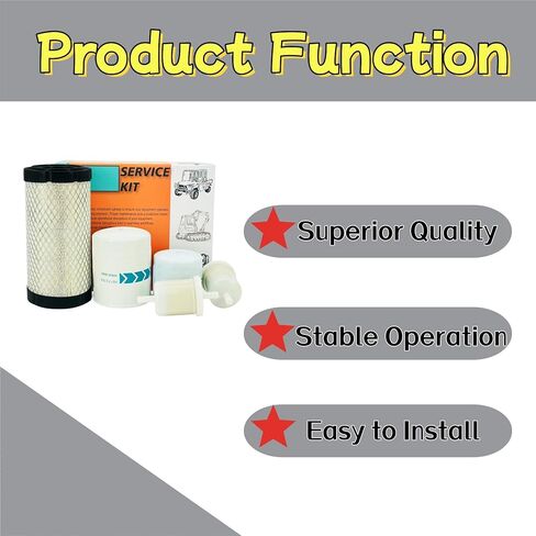 طقم صيانة الفلتر K1211-82320 HH150-32430 12581-43012 HHK20-36990 الهواء/الزيت/الوقود/Hyd مناسب لجرار K-bota BX22 BX23 BX25 BX1800 BX2660 BX2670 BX2350 BX2370 in Kuwait