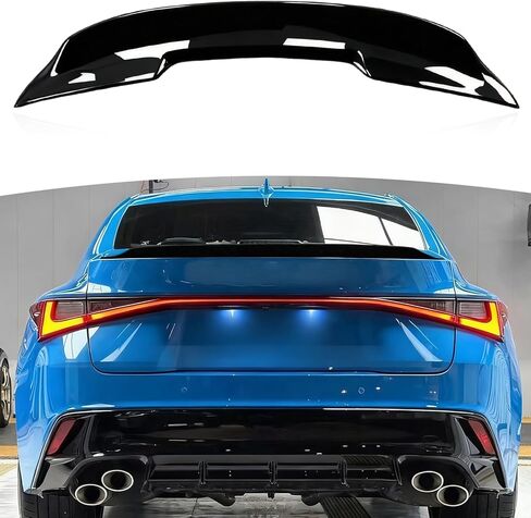 جناح خلفي لصندوق السيارة متوافق مع طراز Lexus IS200t IS250 IS350 2014-2020 F Sport Style (أسود لامع) in Kuwait
