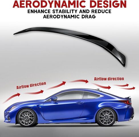 Rear Spoiler Trunk Wing Compatible with Lexus IS200t IS250 IS350 2014-2020 F Sport Style (Gloss Black) in Saudi Arabia
