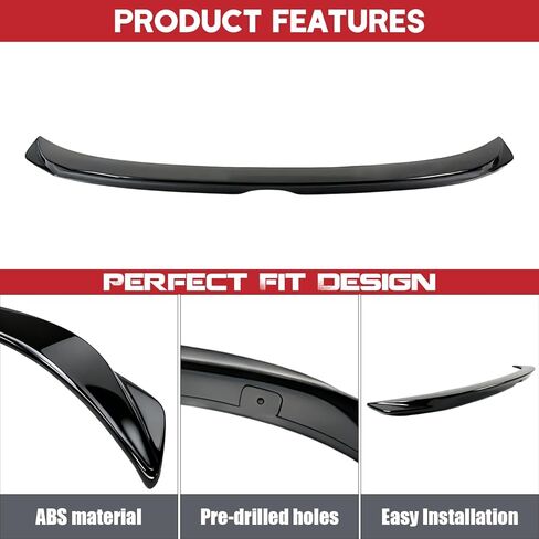 Rear Spoiler Trunk Wing Compatible with Lexus IS200t IS250 IS350 2014-2020 F Sport Style (Gloss Black) in Saudi Arabia