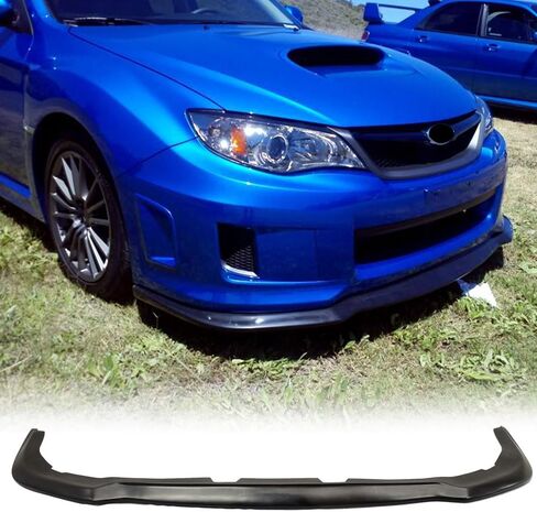 Front Bumper Lip Compatible with 2011-2014 Subaru Impreza WRX STI Hatchback and Sedan, HD Style PU Black by IKON MOTORSPORTS in Saudi Arabia
