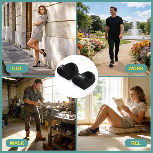 Gel Heel Cups for Pain Relief - Plantar Fasciitis & Achilles Tendonitis Support, Anti-Slip Heel Cushion Protectors for Shoes in Kuwait