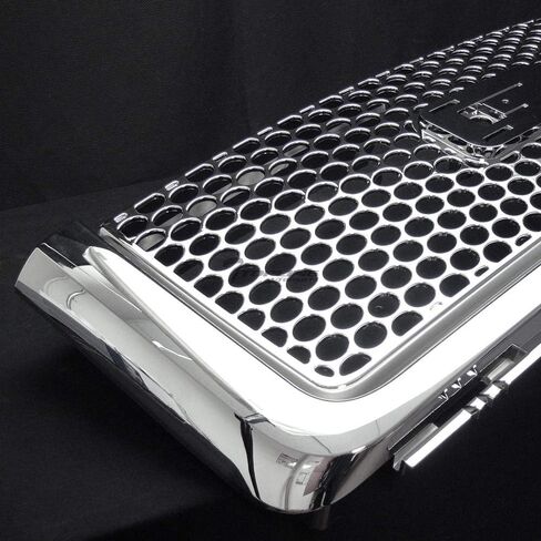 الكروم واضح الإسكان الكريستال المصابيح الأمامية إشارة مصابيح nb + الكروم شبكة ثقب دائري غطاء محرك السيارة الأمامي الوفير شواء مصبغة الحرس ABS متوافق مع 07-13 جي إم سي سييرا 1500 / دينالي / 09-13 الهجين in Kuwait