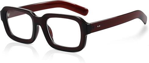 Retro Square Glasses for Women Men Thick Rectangle Blue Light Glasses Chunky Eyeglasses 90s Style in Saudi Arabia