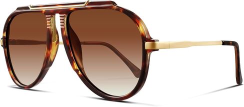 Oversized Aviator Sunglasses for Women Men Gold Metal Sun Glasses 70s Retro Shield Shades in Saudi Arabia