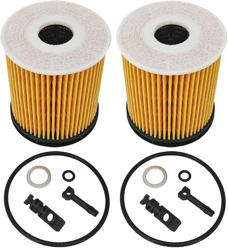 Engine Oil Filter Housing Cover Cap Assembly With 2 Pack Oil Filters Fit for Hyundai Accent Elantra Kona Santa Fe Sonata Tucson Venue Kia K5 Rio Sorento Sportage 1.6L, Replace 26315-2M000 26350-2M000 in Kuwait