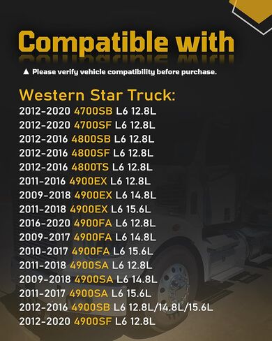 6 قطعة مجموعة فلتر زيت التشحيم متوافق مع شاحنات الشحن والحافلات الغربية ستار شاحنة 114SD 122SD كاسكاديا L6 2009 2010 2011 2012 2013 2014 2015 2016 2017 2018 2019 2020 A4731800909 in Kuwait