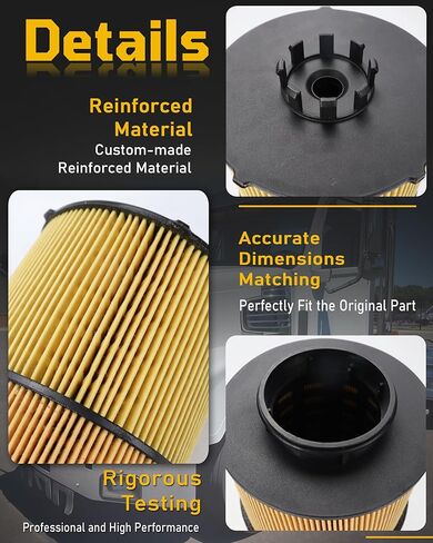 6 قطعة مجموعة فلتر زيت التشحيم متوافق مع شاحنات الشحن والحافلات الغربية ستار شاحنة 114SD 122SD كاسكاديا L6 2009 2010 2011 2012 2013 2014 2015 2016 2017 2018 2019 2020 A4731800909 in Kuwait