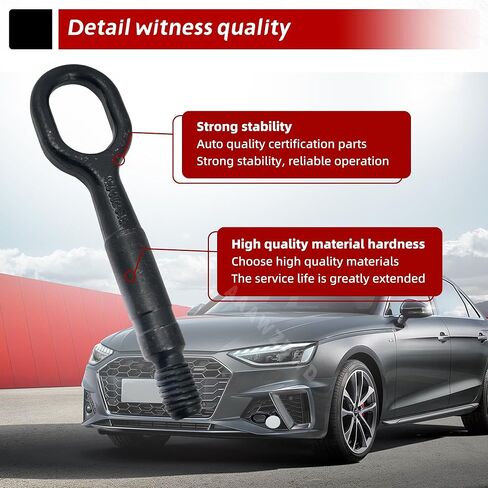 for Audi A1 A3 A4 A5 A6 S4 S5 S6 Tow Hook Forged Steel Towing Eye Hook Hitch Unit Emergency Replacement#8K0805615 2396-MK7 in Kuwait