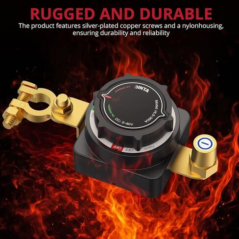 مفتاح فصل بطارية BINTA 12 فولت مع عرض الجهد الكهربي، تيار مستمر 5-80 فولت 300 أمبير، فصل البطارية، عازل الطاقة الرئيسي، مفتاح إيقاف التشغيل للسيارة البحرية، قارب RV، شاحنة التخييم، مقطورة in Kuwait