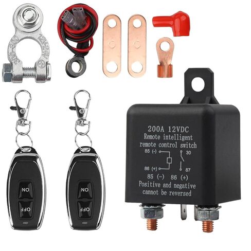 Lotusland 12V Remote Battery Disconnect Switch, 200A Battery Kill Switch with Remote Control, Anti-Theft Negative Terminal Cut Off, Prevent Battery Drain, 360A Starting Power, Easy Install Isolator fo in Kuwait