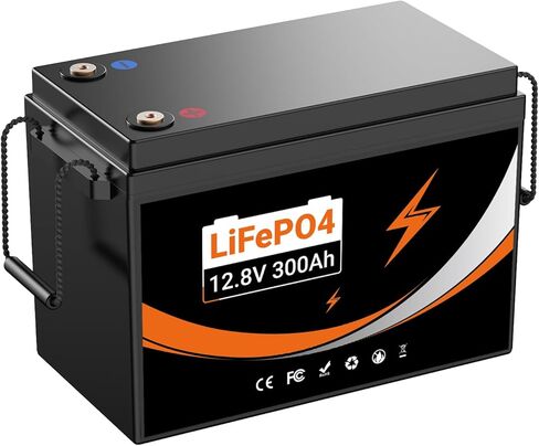 بطارية ليثيوم 24 فولت 100 أمبير LiFePO4، BMS مدمجة 100 أمبير مع حماية من درجة الحرارة المنخفضة، دورة عميقة، بطاريات 2560 وات في الساعة مثالية لمحرك التصيد، المقطورة، القارب، البحرية، المركبات الترفيهية، النظام الشمسي، النسخ الاحتياطي in Saudi Arabia