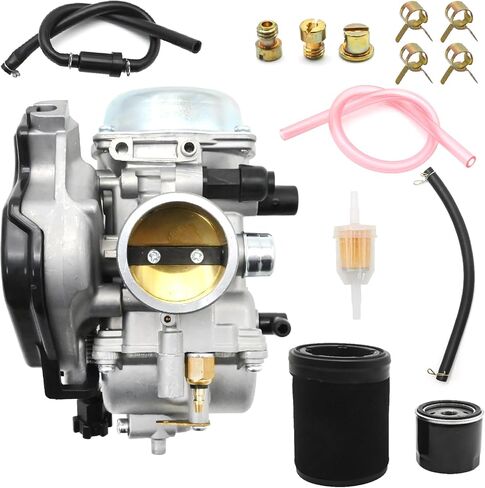 KVF 360 Carburetor Kit, Replacement for Kawasaki Prairie 360 KVF360A 4x4 KVF360B 2003-2007, Replaces 15003-1686 15004-0041 15003-0093 Includes Air Filter Oil Filter Fuel Filter in Kuwait