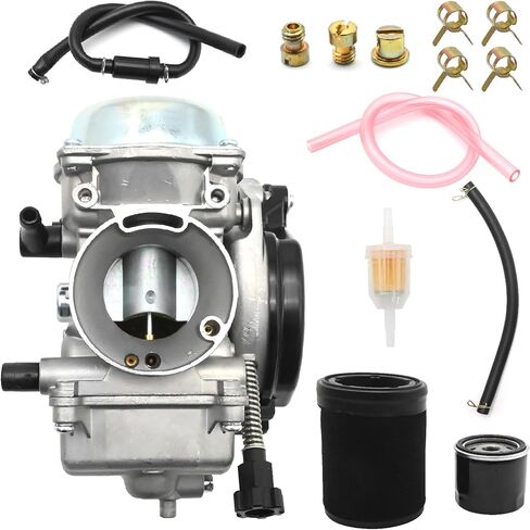 KVF 360 Carburetor Kit, Replacement for Kawasaki Prairie 360 KVF360A 4x4 KVF360B 2003-2007, Replaces 15003-1686 15004-0041 15003-0093 Includes Air Filter Oil Filter Fuel Filter in Kuwait