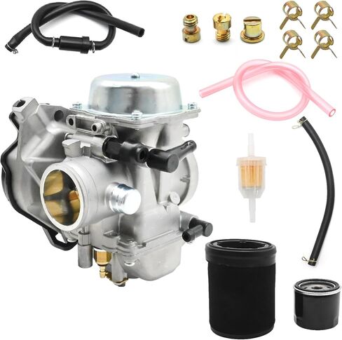 KVF 360 Carburetor Kit, Replacement for Kawasaki Prairie 360 KVF360A 4x4 KVF360B 2003-2007, Replaces 15003-1686 15004-0041 15003-0093 Includes Air Filter Oil Filter Fuel Filter in Kuwait