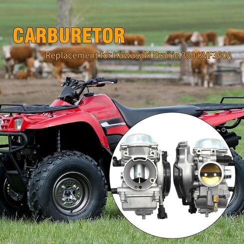 KVF 360 Carburetor Kit, Replacement for Kawasaki Prairie 360 KVF360A 4x4 KVF360B 2003-2007, Replaces 15003-1686 15004-0041 15003-0093 Includes Air Filter Oil Filter Fuel Filter in Kuwait